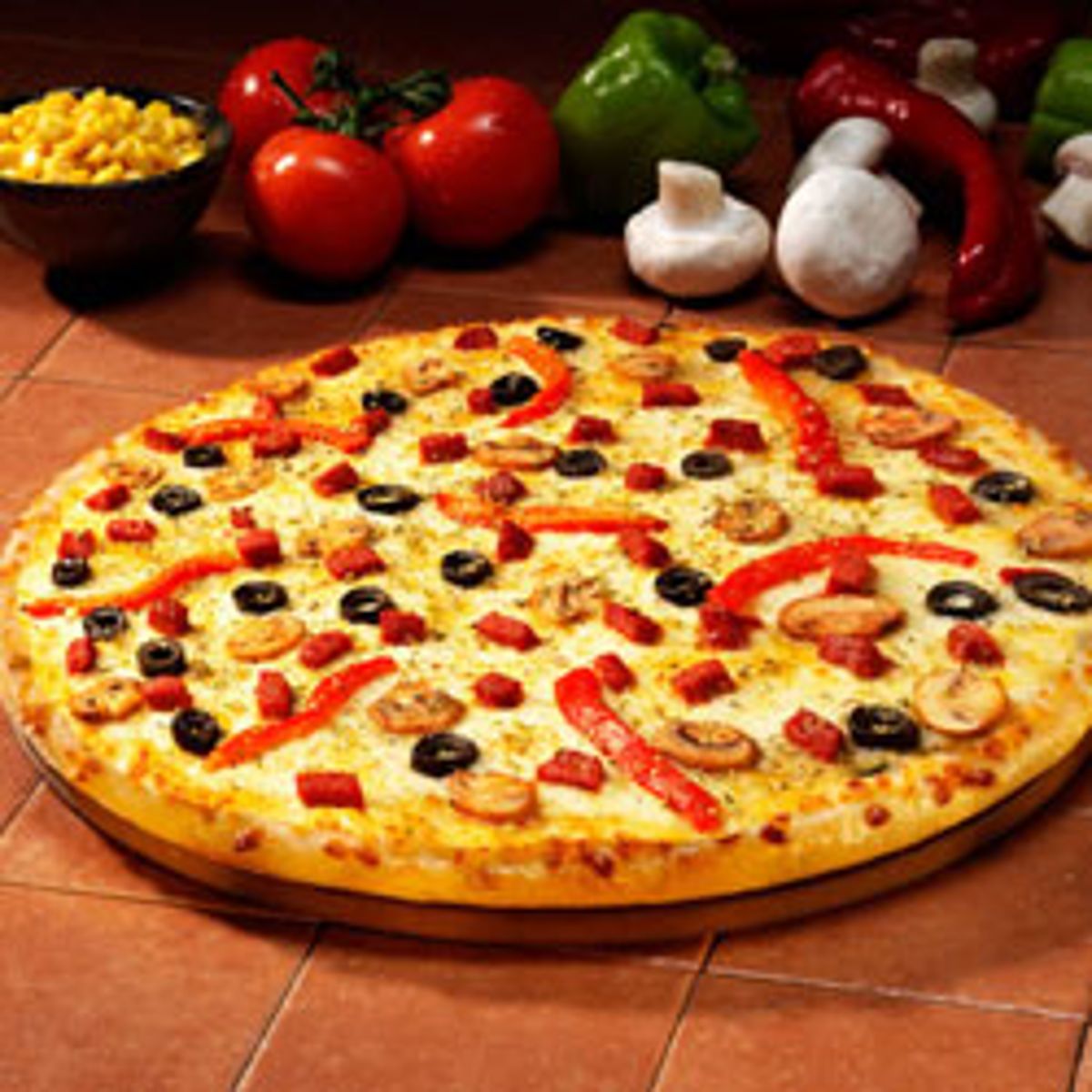 Sosisli Mantarlı Pizza